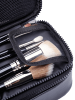 Small make-up brush case, top compartment Small make-up brush case, top compartment