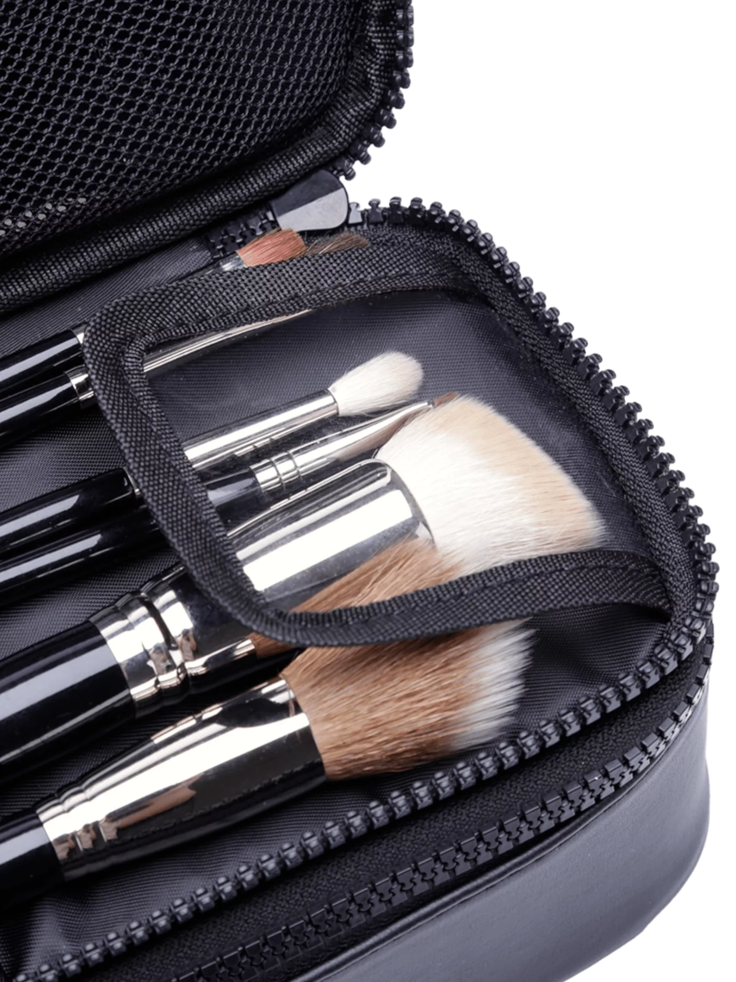 Petite trousse maquillage pinceaux compartiment haut