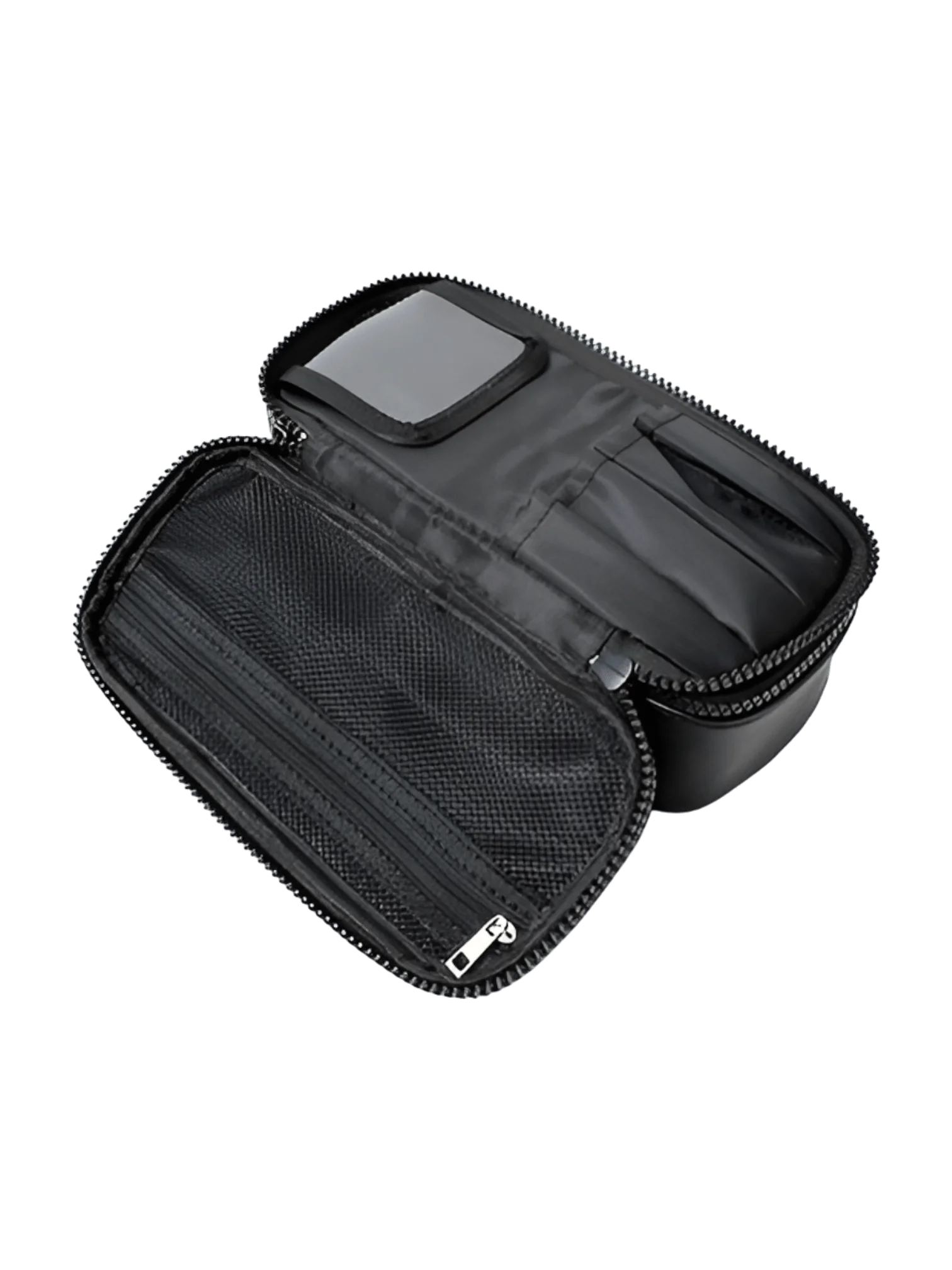 Petite trousse maquillage pinceaux ouverte