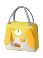 Geïsoleerde babykoffer dieren konijn geel Geïsoleerde babykoffer dieren konijn geel