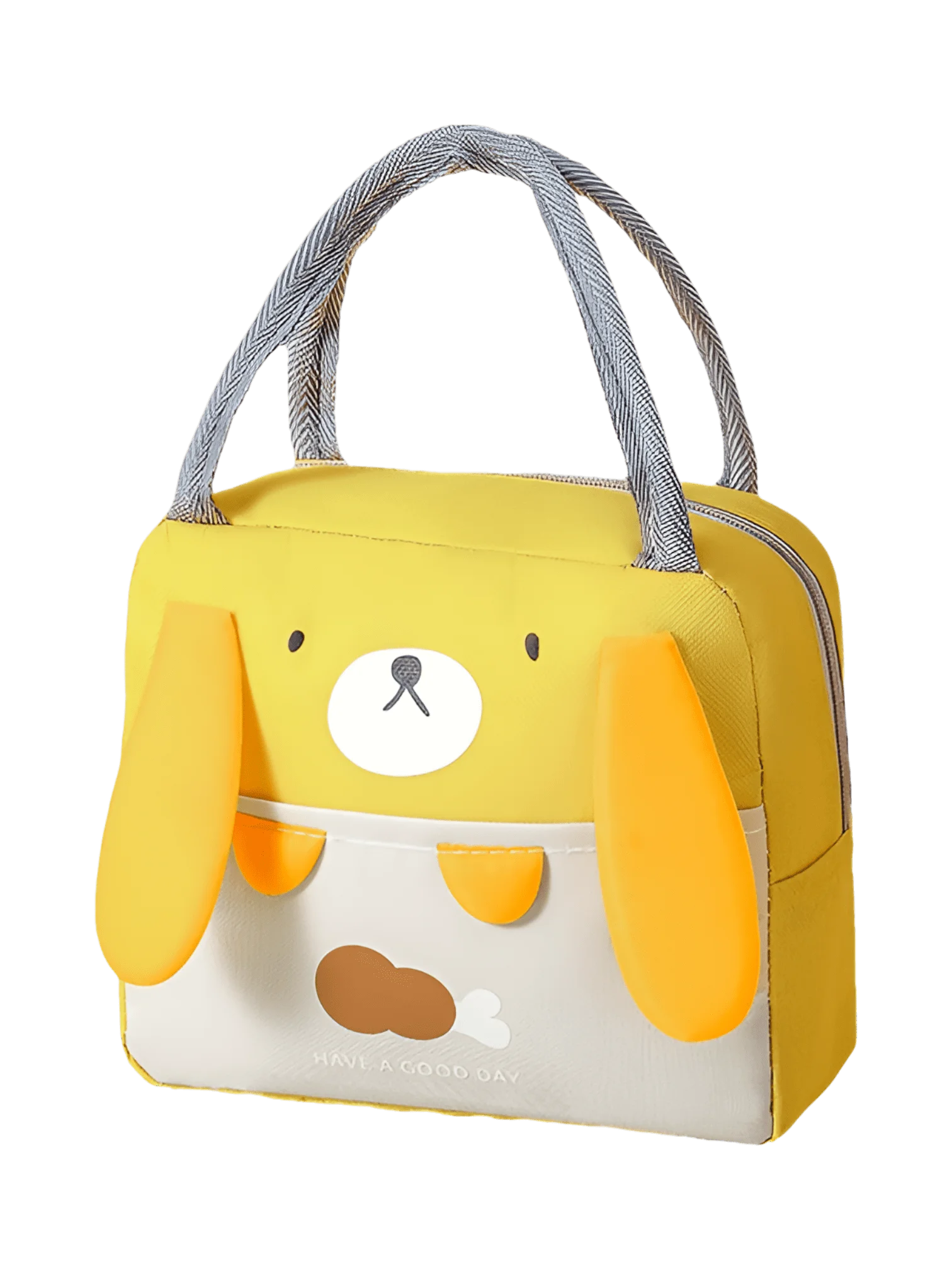 Mala de bebé isolada animais coelho amarelo