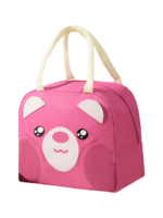 Valigetta isolata per neonati orso rosa animali Valigetta isolata per neonati orso rosa animali