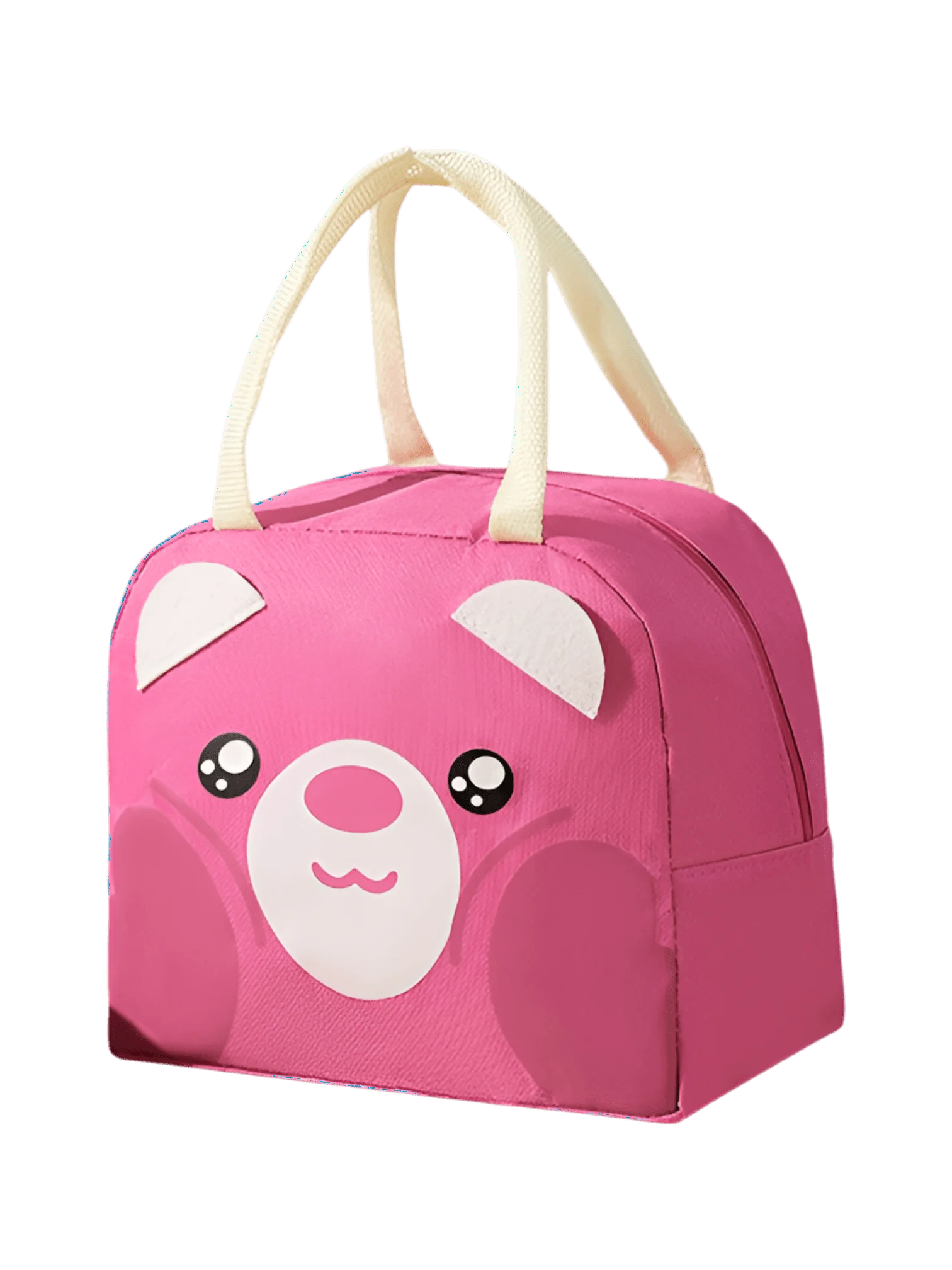 Mala de bebé isolada urso cor-de-rosa animais