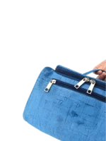 Trousse de toilette voyage accrochable bleue présentation