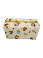 Trousse toilette enfant alphabet petit personnage beige