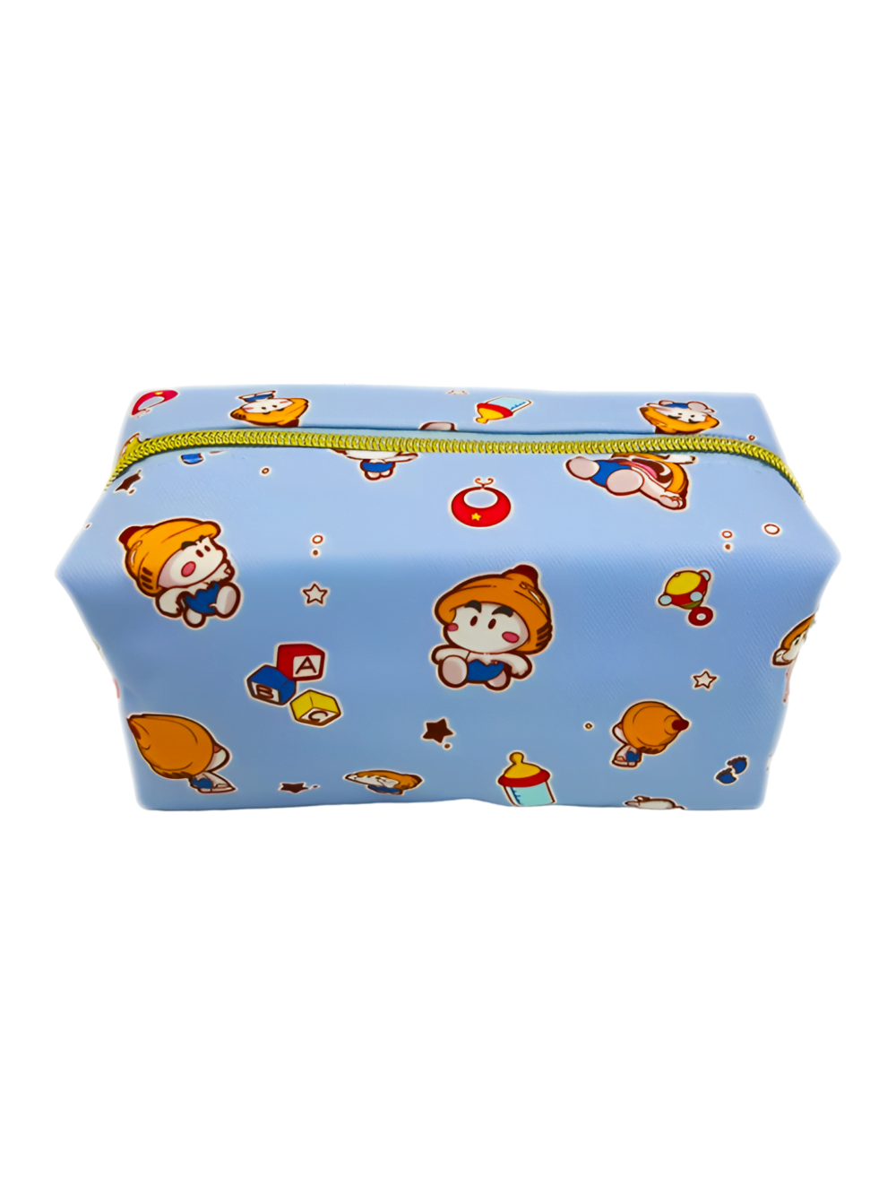 Trousse de toilette pour enfants alphabet petit personnage bleu Trousse de toilette pour enfants alphabet petit personnage bleu