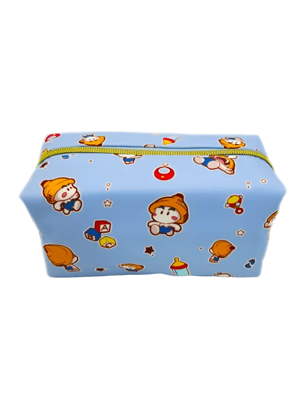 Saco de toilette infantil alfabeto pequeno personagem azul