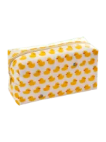 Eenvoudige toilettas met origineel eendenmotief Eenvoudige toilettas met origineel eendenmotief