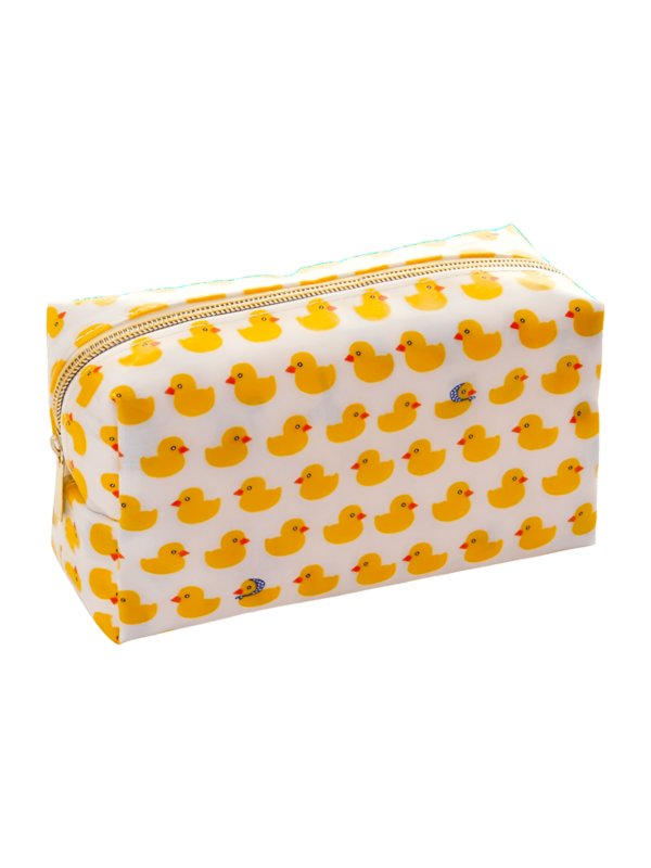 Semplice borsa da toilette con originale motivo a papera