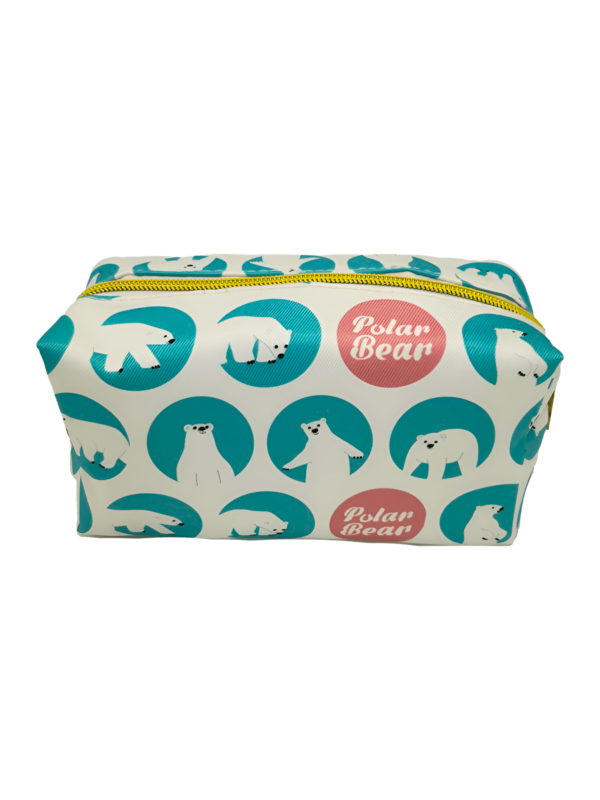 Semplice borsa da toilette con originale motivo a orsetto