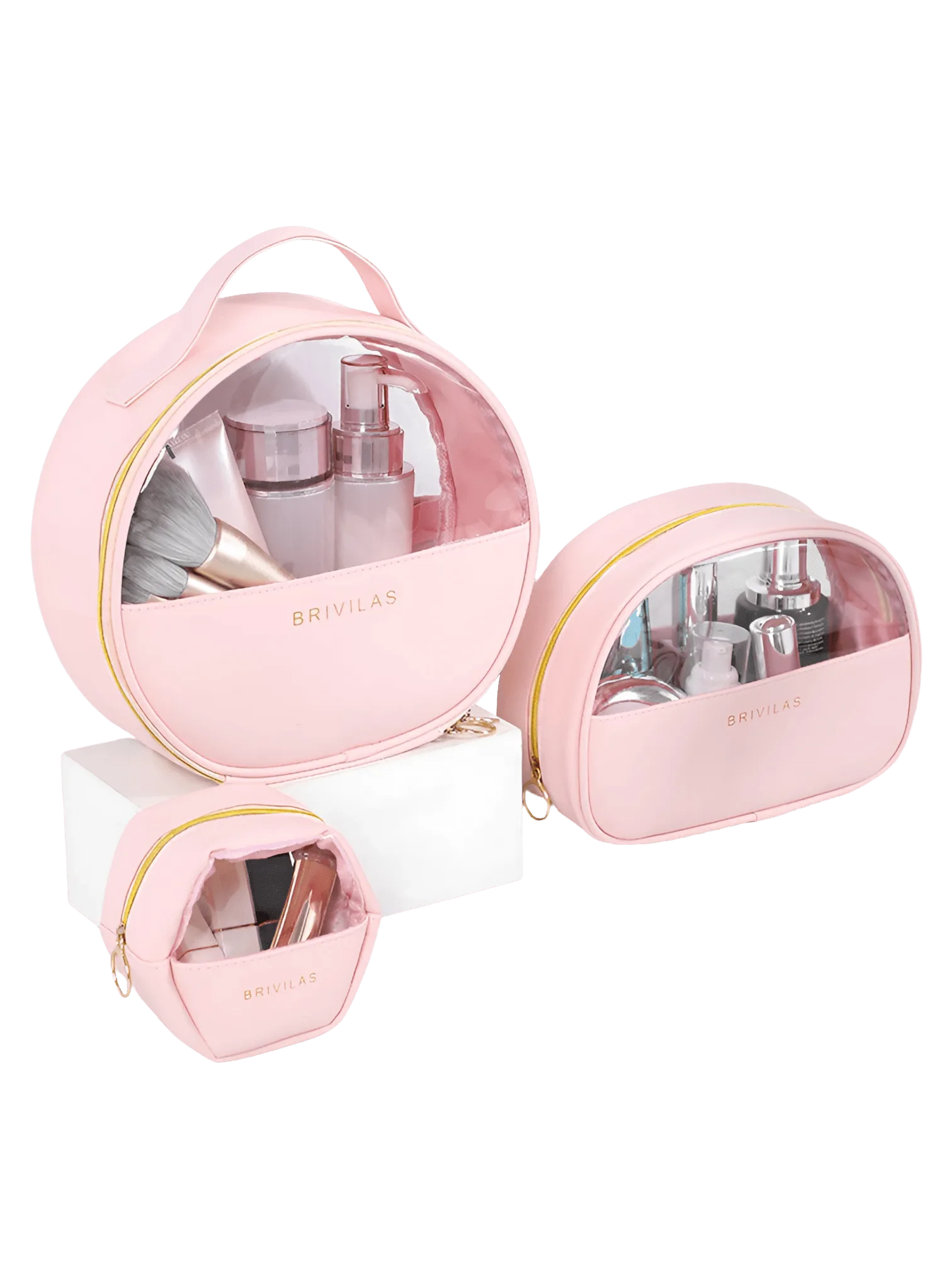 Schicke Make-up-Taschen in rosa Farbe
