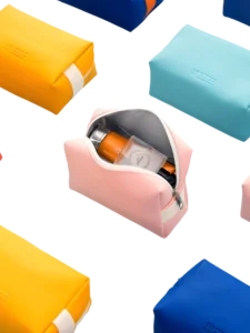 Trousses de toilette colorées imperméable présentation