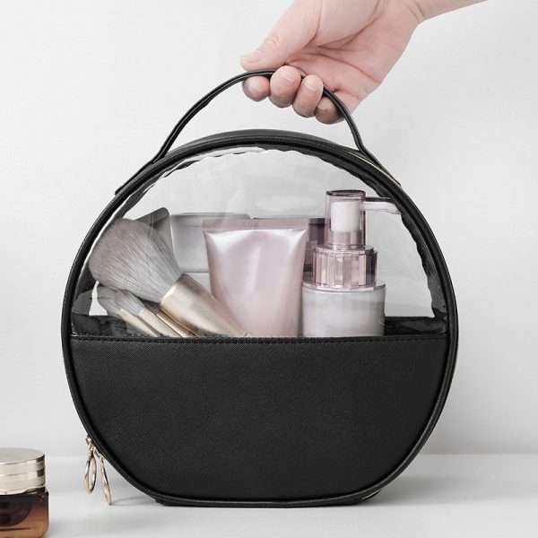 trousse maquillage luxe noir semi transparente