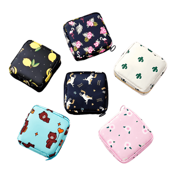 Mini trousse de toilette carrée avec plusieurs motifs