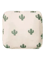 Mini trousse de toilette carrée avec plusieurs motifs modèle cactus Mini trousse de toilette carrée avec plusieurs motifs modèle cactus