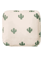 Small square toiletry bag with various designs, model cactus Small square toiletry bag with various patterns, model cactus