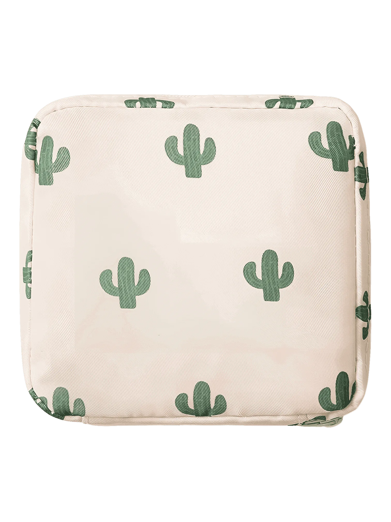 Mini borsa da toilette quadrata con diversi motivi di cactus