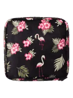 Mini borsa da toilette quadrata con diversi disegni modello fenicottero rosa Mini borsa da toilette quadrata con diversi disegni modello fenicottero rosa