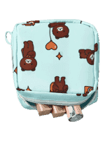 Mini trousse de toilette carrée avec plusieurs motifs modèle ourson 1