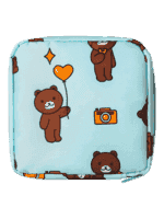 Mini trousse de toilette carrée avec plusieurs motifs modèle ourson