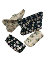 Make-up bag embroidered flower daisies punch needle all models Make-up bag embroidered flower daisies punch needle all models