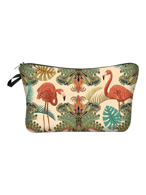 Trousse de maquillage bucolique flamants roses simple