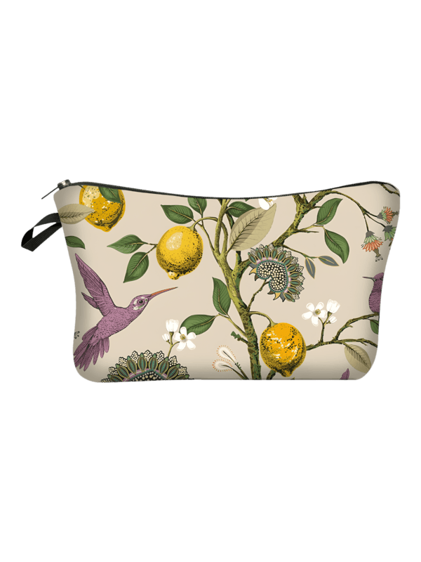 Trousse de maquillage bucolique florale simple modèle citronnier