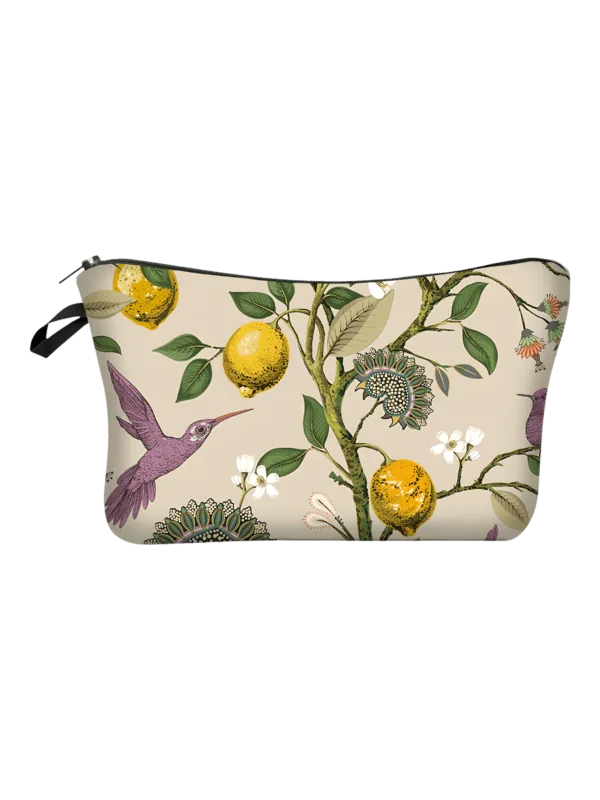 Trousse de maquillage bucolique florale simple modèle citronnier