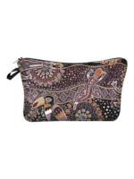 Enkel tribal etnisk sminkväska med toucan salamandermotiv Enkel tribal etnisk sminkväska med toucan salamandermotiv