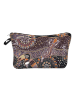 Trousse de maquillage ethnique tribale simple motif toucan salamandre Trousse de maquillage ethnique tribale simple motif toucan salamandre