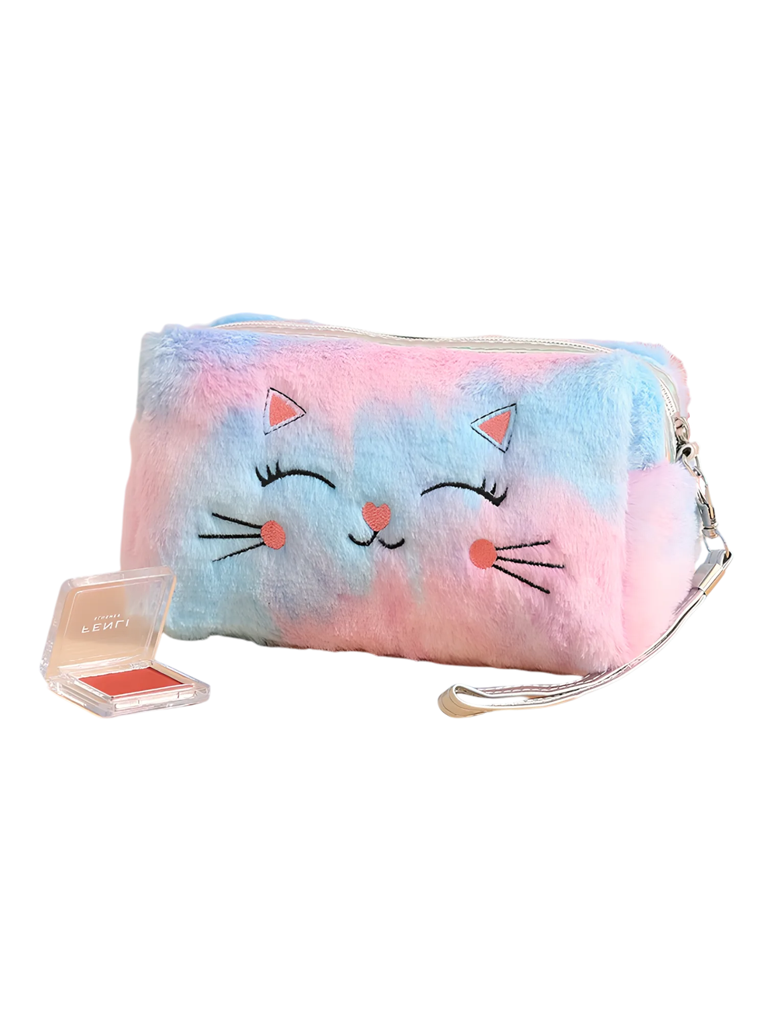 Borsa da toilette per gatti colorati modello 1 blu cielo rosa 1