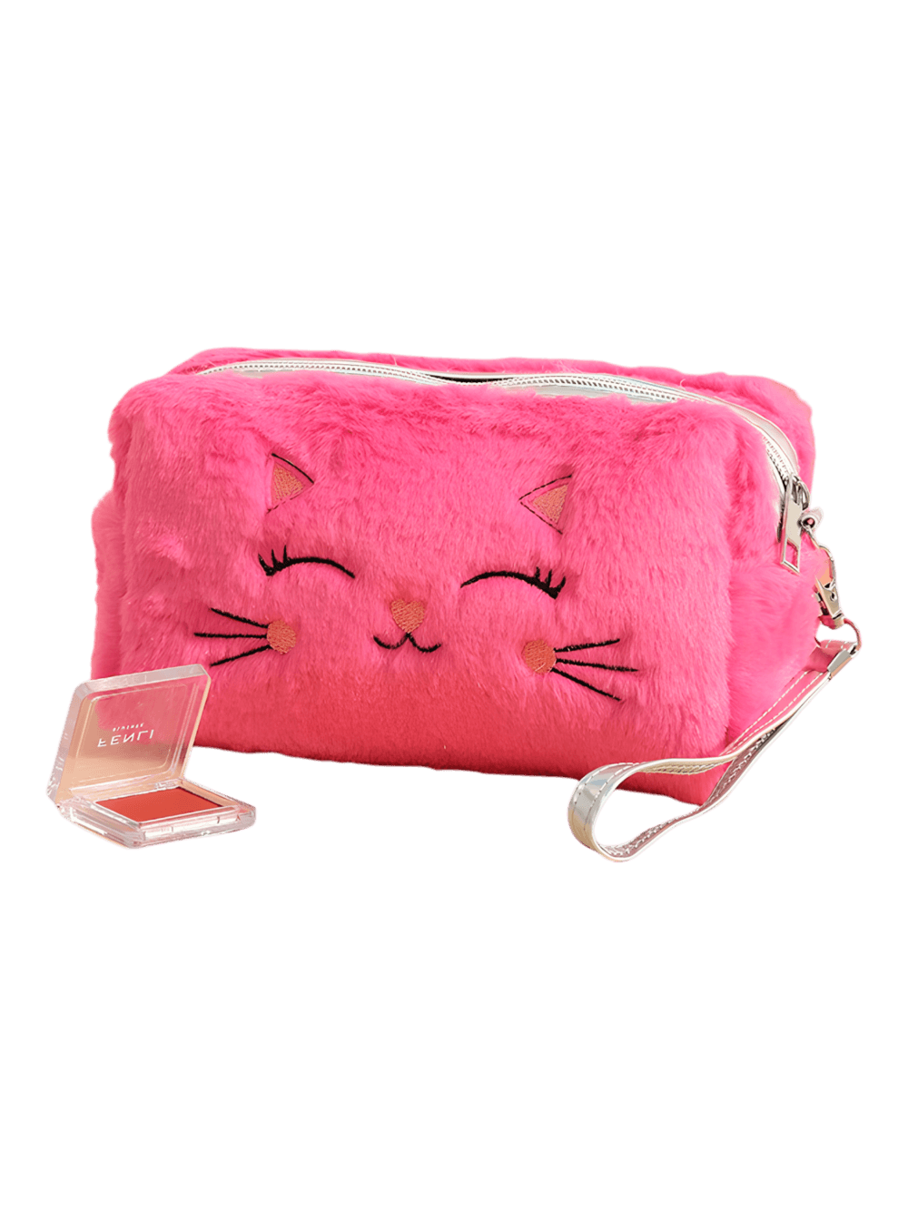 Trousse de toilette chat colorée féérique modèle 2 rose 1