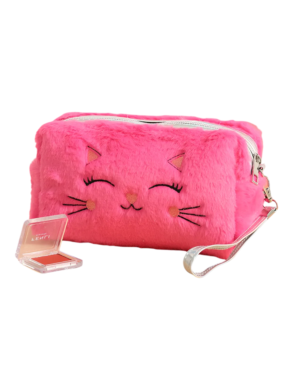 Kosmetiktasche Katze bunt märchenhaft Modell 2 rosa 1 Kosmetiktasche Katze bunt märchenhaft Modell 2 rosa 1