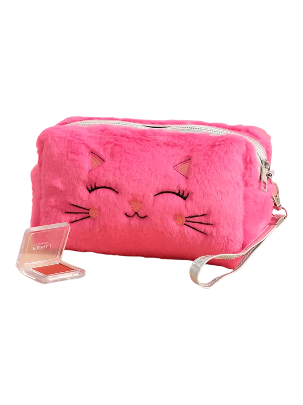 Borsa da toilette colorata per gatti fatati modello 2 rosa 1
