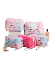 Borsa da toilette per gatti colorati e fiabeschi modello di presentazione 1