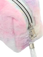 Borsa da toilette con gatto fatato colorato, zoom sulla zip 1