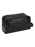 Double compartment leather toiletry bag 11 Double compartment leather toiletry bag 11