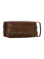 Kosmetiktasche aus Leder mit zwei Fächern 12 Kosmetiktasche aus Leder mit zwei Fächern 12