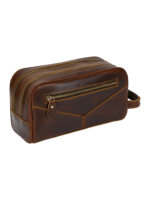 Double compartment leather toiletry bag 13 Double compartment leather toiletry bag 13
