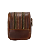 Trousse de toilette cuir double compartiment 15 Trousse de toilette cuir double compartiment 15