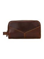 Trousse de toilette cuir double compartiment 16
