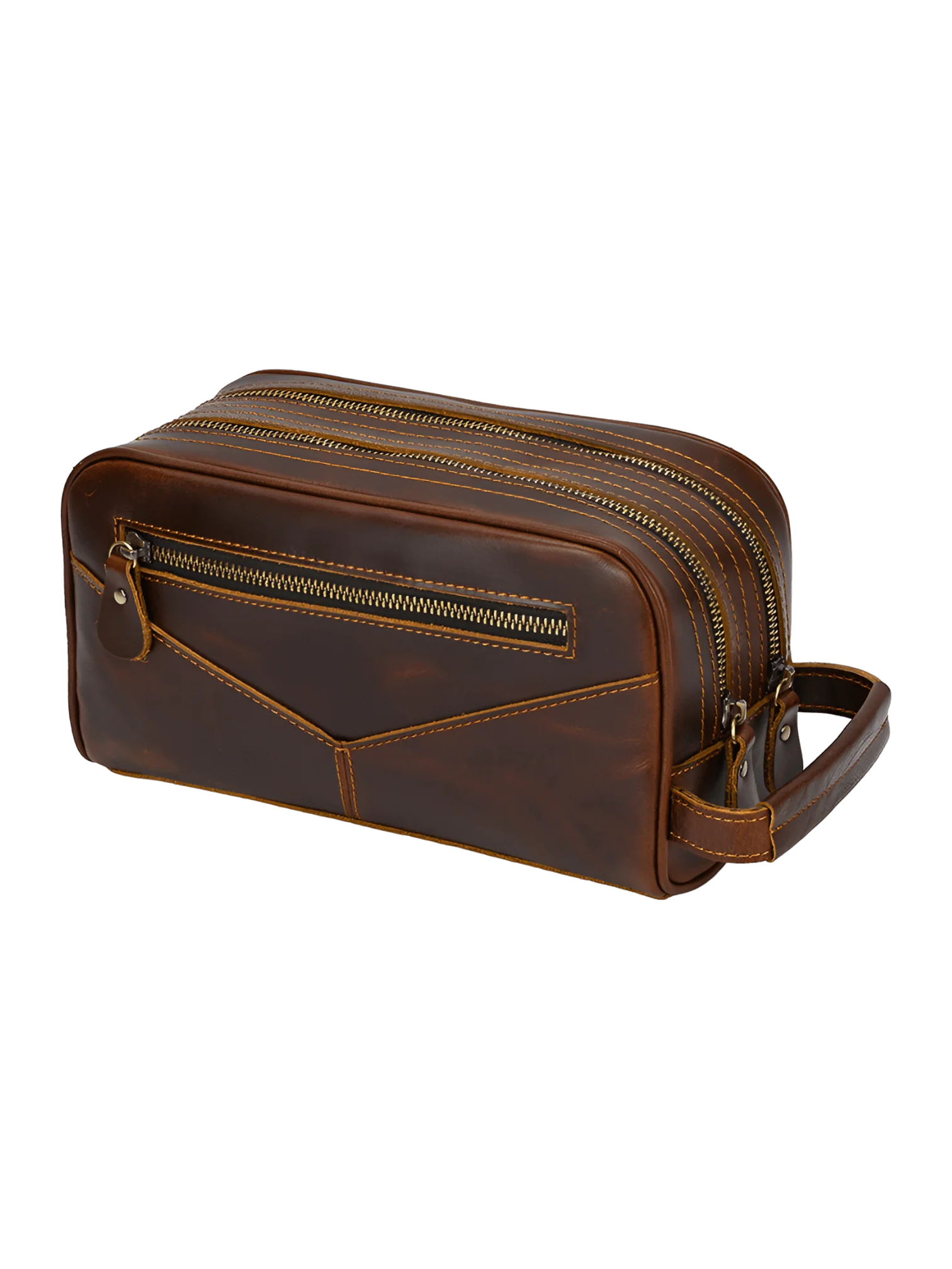Trousse de toilette cuir double compartiment 17