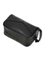 Kosmetiktasche aus Leder mit zwei Fächern 18 Kosmetiktasche aus Leder mit zwei Fächern 18