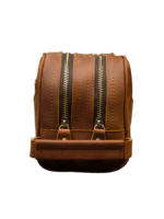 Kosmetiktasche aus Leder mit zwei Fächern 2 Kosmetiktasche aus Leder mit zwei Fächern 2