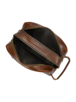 Trousse de toilette cuir double compartiment 21 Trousse de toilette cuir double compartiment 21