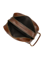 Kosmetiktasche aus Leder mit zwei Fächern 21 Kosmetiktasche aus Leder mit zwei Fächern 21