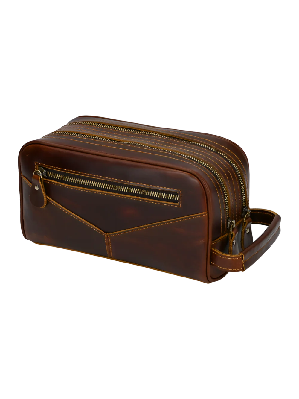 Trousse de toilette cuir double compartiment 23 Trousse de toilette cuir double compartiment 23