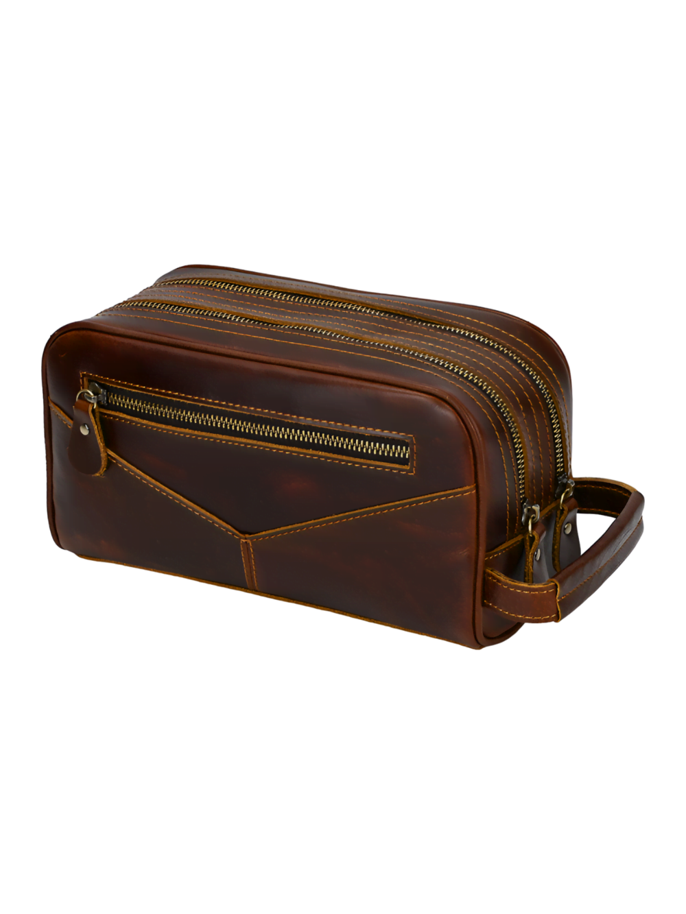 Double compartment leather toiletry bag 23 Double compartment leather toiletry bag 23