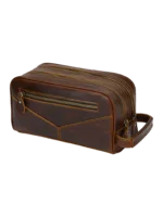 Trousse de toilette cuir double compartiment 23