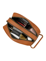 Kosmetiktasche aus Leder mit zwei Fächern 25 Kosmetiktasche aus Leder mit zwei Fächern 25